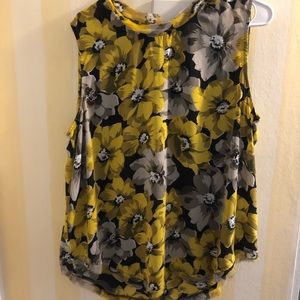 Yellow & Gray floral top
